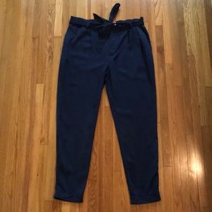 Anthropologie Dark Blue Tencel Pants